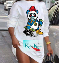 Load image into Gallery viewer, Money Bag Panda Sweater Dress

