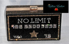 Load image into Gallery viewer, NO LIMIT CRYSTAL CREDIT CARD RHINESTONE CLUTCH
