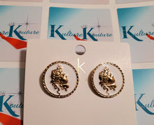 Load image into Gallery viewer, Coin Earrings Black &amp; White Available
