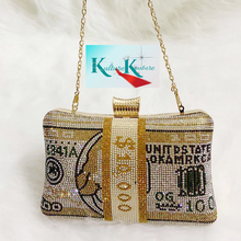 將圖片載入圖庫檢視器 STUFFED MONEY BAG CLUTCHES 3 COLORS AVAILABLE
