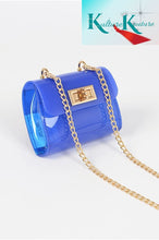 Cargar imagen en el visor de la galería, Blue Nip and Gold Chain Purse
