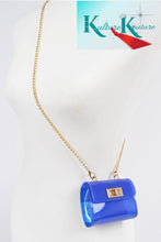 Cargar imagen en el visor de la galería, Blue Nip and Gold Chain Purse
