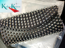 Cargar imagen en el visor de la galería, Studded Clutch BLACK &amp; WHITE INSTOCK
