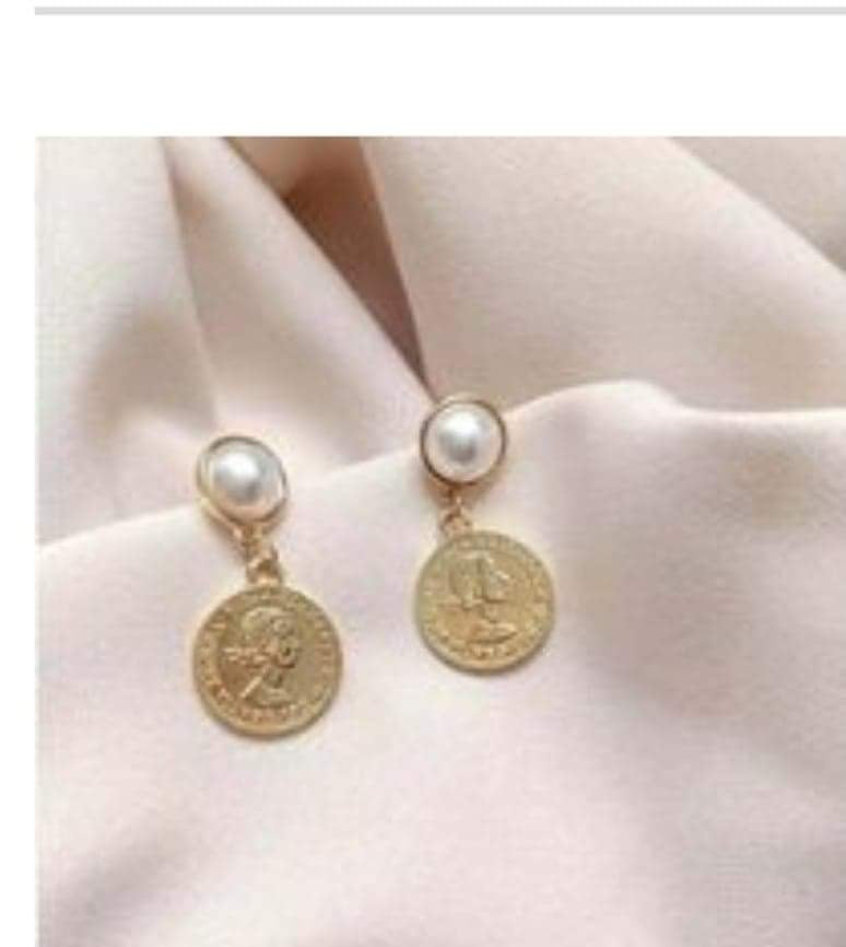 Pearl/Coin Earrings