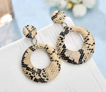 Load image into Gallery viewer, Snakeskin Earrings 2 Colors Available
