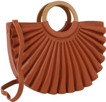 將圖片載入圖庫檢視器 Fan Me Wooden Handle Purse FIVE Colors Available
