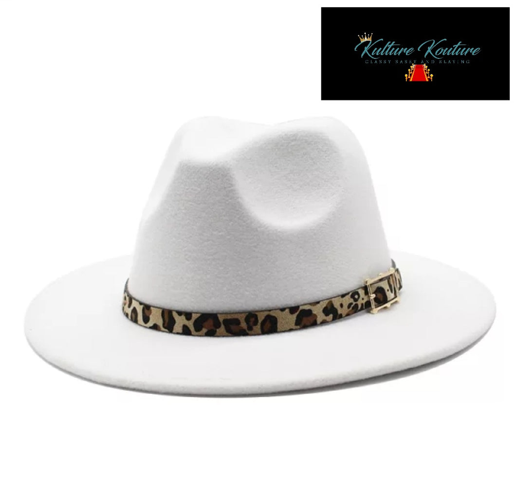 Tina Snow Fedora Hat With Removable Belt