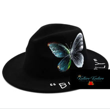 Cargar imagen en el visor de la galería, Fly Like A Butterfly Unisex Fedora Hat
